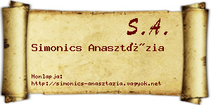 Simonics Anasztázia névjegykártya
